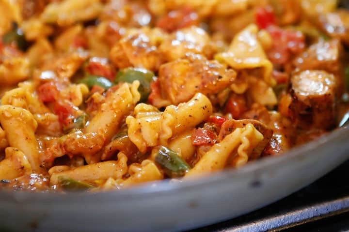 chicken fajita pasta