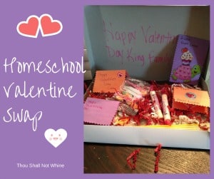 homeschool valentine swap
