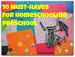 homeschooling preschool must-haves