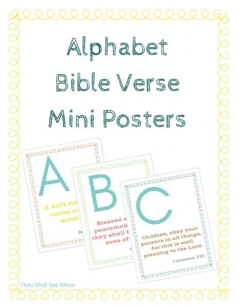 Alphabet Bible Verse Mini Posters