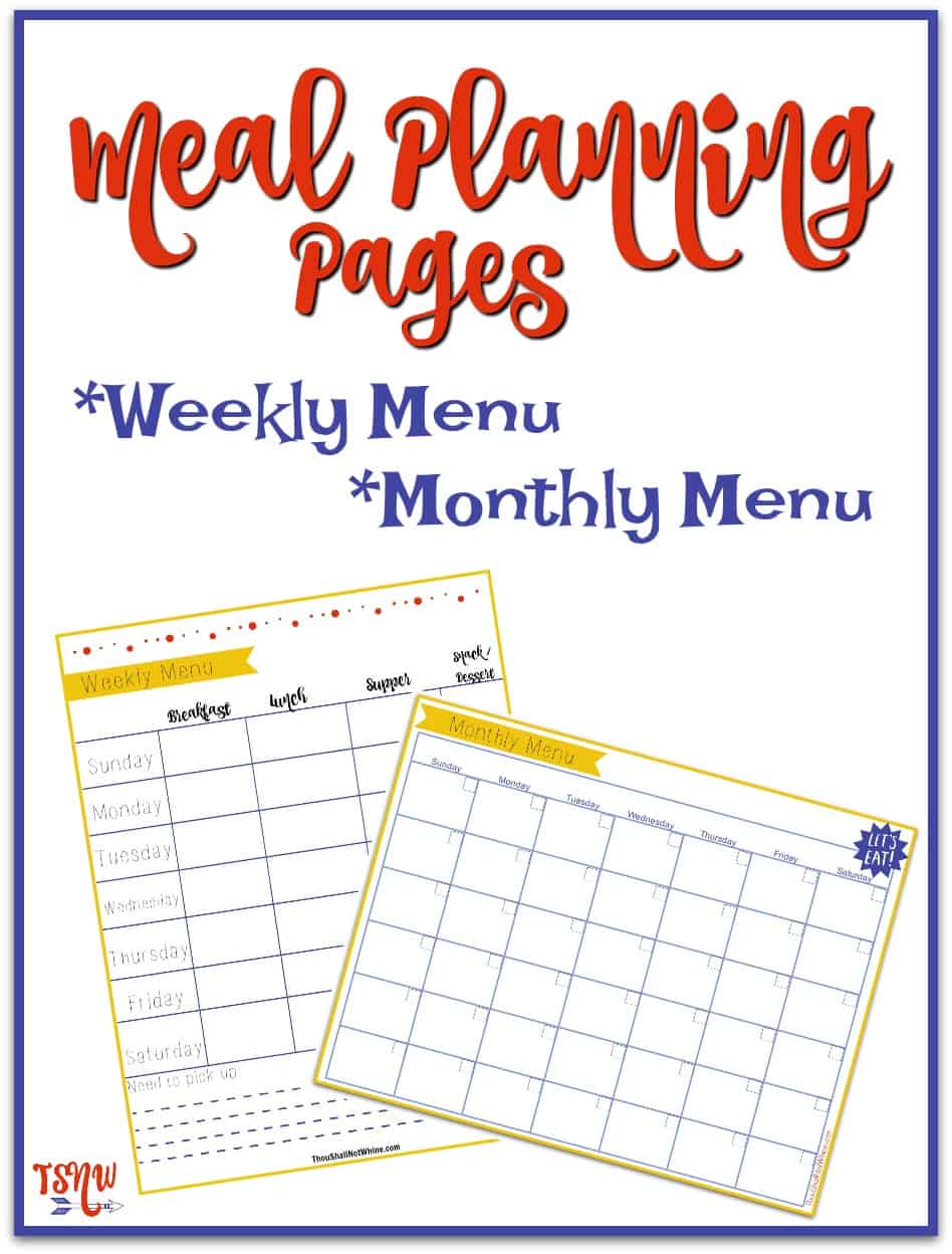 Meal Planning Pages