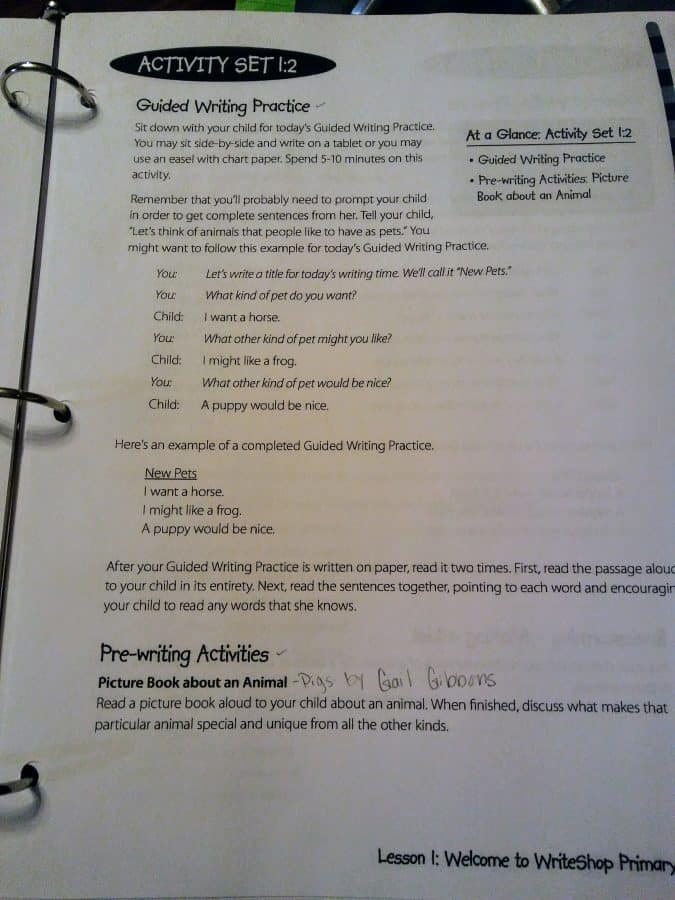 Teaching Children To Write with WriteShop Primary