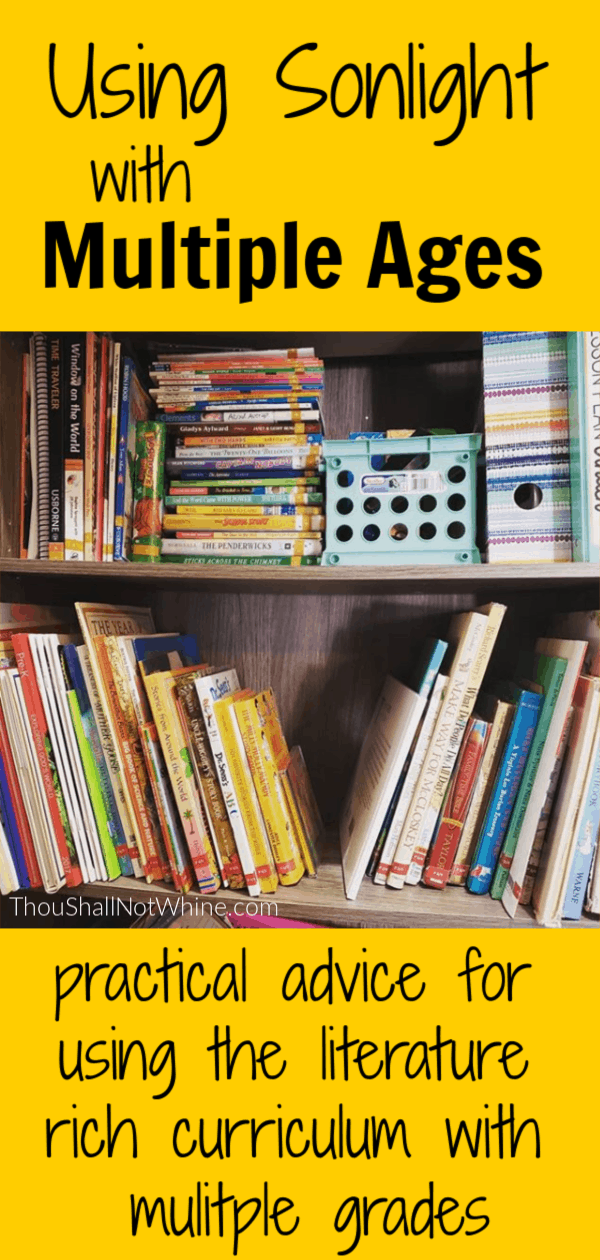 Using Sonlight with Multiple Ages | large family homeschooling ThouShallNotWhine.com