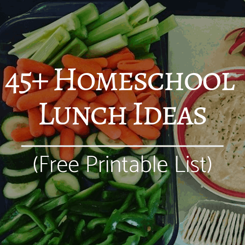 45+ Homeschool Lunch Ideas with Printable List ThouShallNotWhine.com