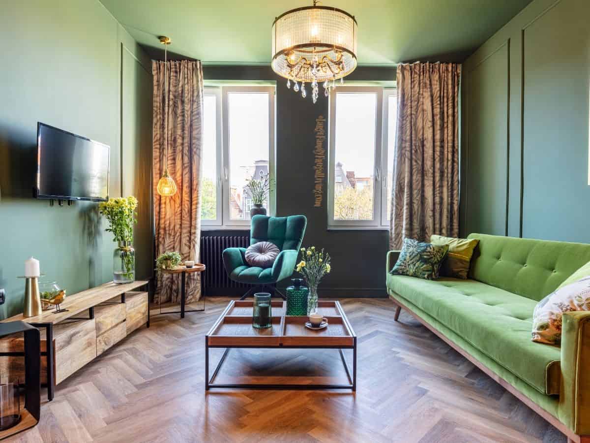 Interior design of small, elegant apartment